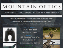 Tablet Screenshot of mountainoptics.com